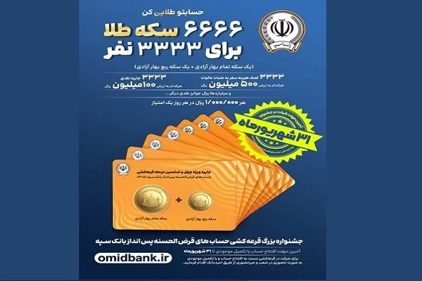 ۳۱ شهریورماه؛ آخرین مهلت شرکت در جشنواره بزرگ قرعه کشی بانک سپه