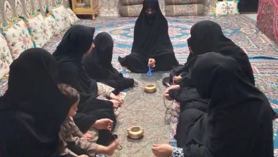 برپایی سفره صلواتی توسط حوزه مقاومت بسیج خواهران مائده تفتان به مناسبت هفته دفاع مقدس