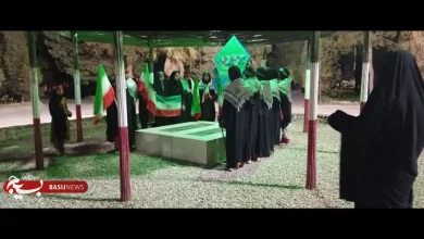 غبارروبی و عطرافشانی مزار شهدا توسط حوزه مقاومت بسیج خواهران مائده تفتان به مناسبت هفته