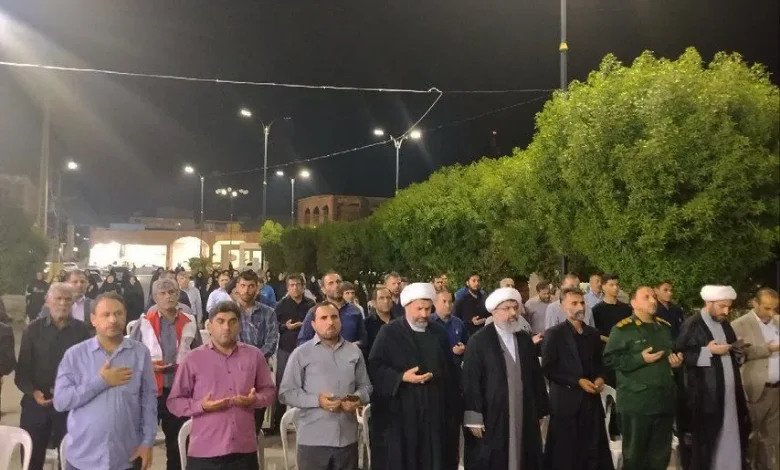 چراغ یاد شهدا در لالی روشن ماند