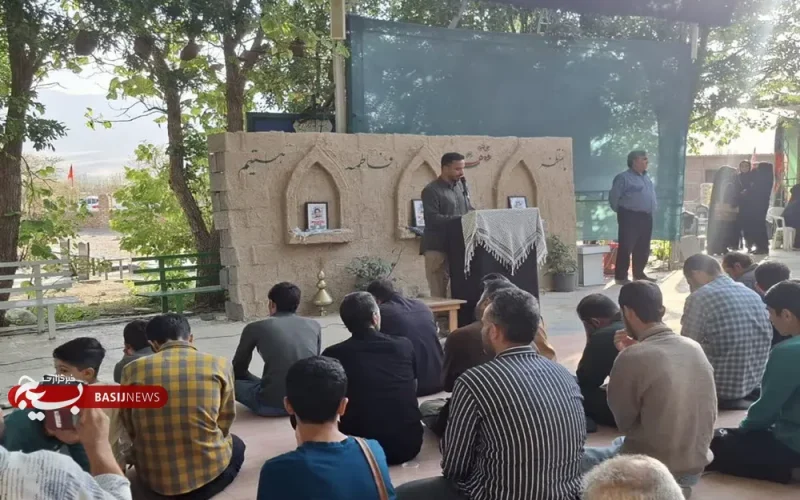 تجدید پیمان بسیجیان ملایری با آرمانهای شهدا در مزار شهید پاکپور